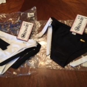 2 Black and White Bikini Bottoms